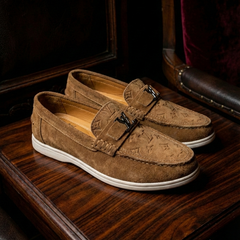 Monogram Suede Loafers